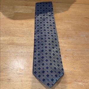 Silk 100% Elegant Blue Patterned Men's Tie